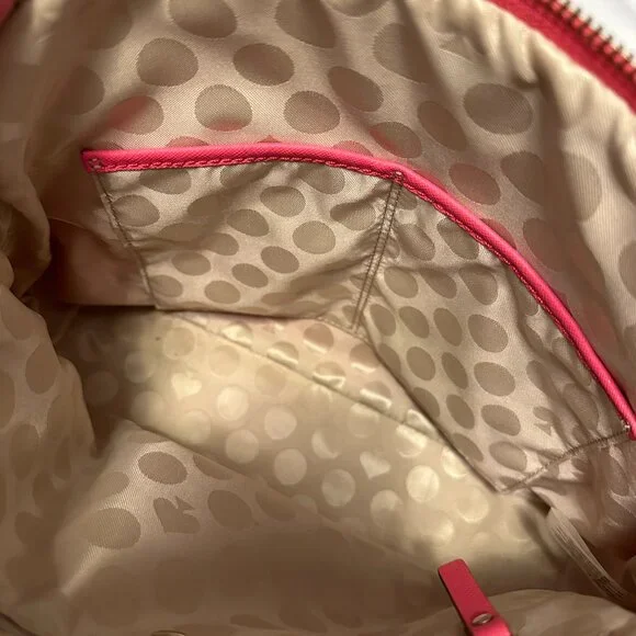 Kate Spade Maise Cedar Street Perforated Leather Bag Neon Pink - Picture 9 of 9